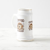 Koffie: Omdat Volwassen Is Hard - Grappig 22oz Ste Bierpul (Voorkant links)