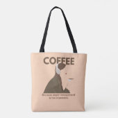 Koffie: Omdat woedebeheersing te duur is. Tote Bag (Achterkant)