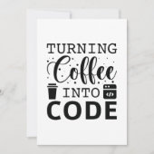 Koffie omzetten in code bedankkaart (Voorkant)