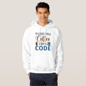 Koffie omzetten in code hoodie (Voorkant volledig)