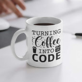 Koffie omzetten in code koffiemok