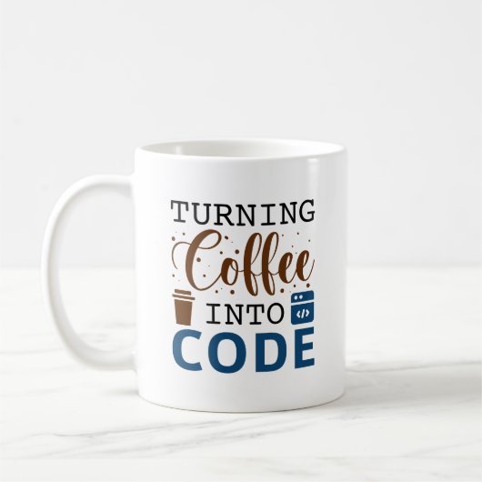 Koffie omzetten in code koffiemok (Links)