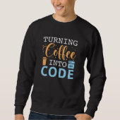 Koffie omzetten in code trui (Voorkant)