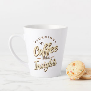 Koffie omzetten in inzichten Data Humor Latte Mok