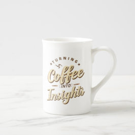 Koffie omzetten in inzichten Data Humor Porselein Kop
