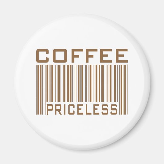 Koffie Onbetaalbaar Bar Code T - shirts Cadeaus Magneet (Voorkant)
