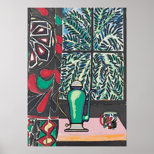 Koffie onder Venster, na Matisse Poster (Voorkant)