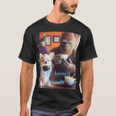 Koffie onder vrienden t-shirt (Voorkant)