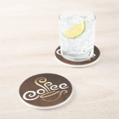 Koffie-Onderzetter Zandsteen Onderzetter (Zijkant)