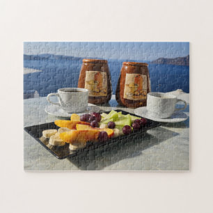 Koffie, ontbijt en een puzzel met uitzicht