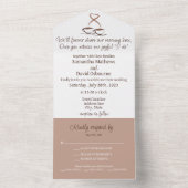 Koffie-ontwerp voor huwelijksuitnodiging all in one uitnodiging (Binnen)