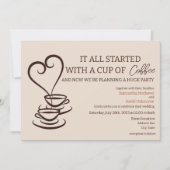 Koffie-ontwerp voor huwelijksuitnodiging kaart (Voorkant)