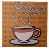 Koffie - Ontwerpprofiel Mok pastel/trivet Tegeltje (Voorkant)