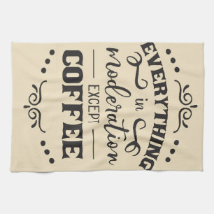 Koffie op alles in modelleer, behalve koffie theedoek