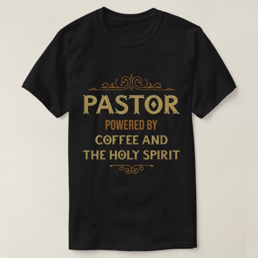 Koffie op basis van pastor en de Heilige Geest Fun T-shirt (Design voorkant)