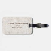 Koffie op Blauwgroen ID283 van de Wolk van Burlap Bagagelabel (Achterkant horizontaal)