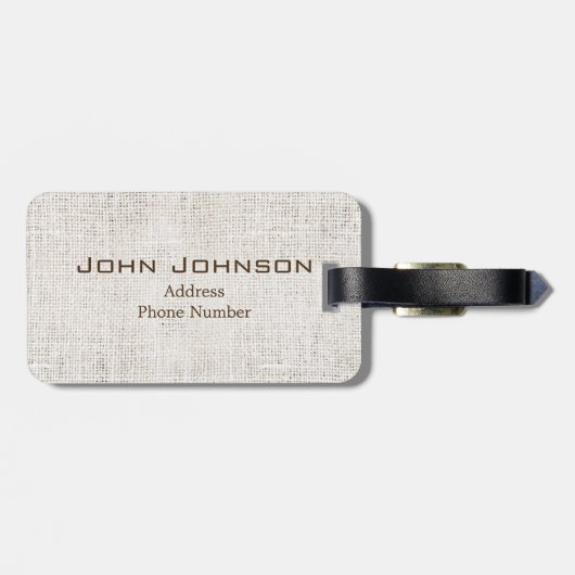 Koffie op Blauwgroen ID283 van de Wolk van Burlap Bagagelabel (Achterkant horizontaal)