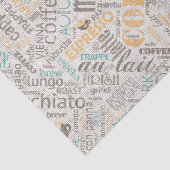 Koffie op Blauwgroen ID283 van de Wolk van Burlap Tissuepapier (Detail)