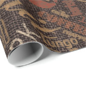 Koffie op Burlap Word Cloud Brown ID283 Cadeaupapier (Rol Hoek)