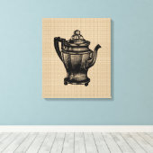  koffie op Canvas Afdruk (Insitu (Houten vloer))