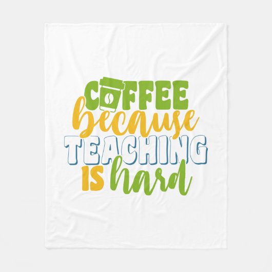 Koffie op de dag van de leraar, omdat onderwijs mo fleece deken (Voorkant)