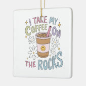 Koffie op de rotsen keramisch ornament (Links)