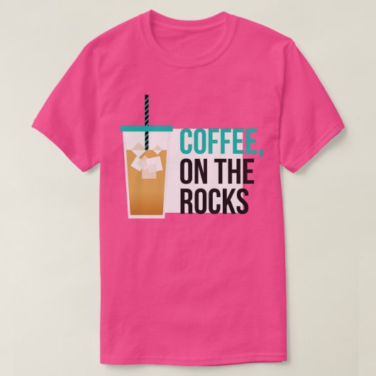 Koffie op de rotsen t-shirt (Design voorkant)