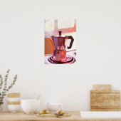 Koffie op de Stove Poster (Keuken)
