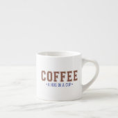 Koffie op een beker Varsity Lettering Espresso Cup Espresso Kop (Rechts)