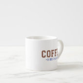 Koffie op een beker Varsity Lettering Espresso Cup Kop (Voorkant rechts)