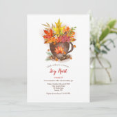 Koffie op een Herfst Kaart (Staand voorkant)