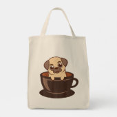 Koffie op een Mok Tote Bag (Achterkant)