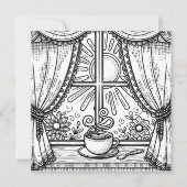 Koffie op een vensterbank | Kleur mij (Voorkant)