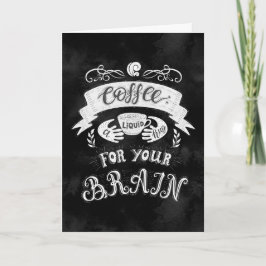 Koffie op een vloeibaar tuig voor je hersenen kaart