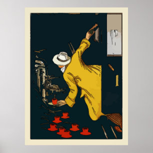 Koffie op het Espresso-bord Go Poster