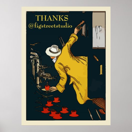 Koffie op het  Espresso-bord Go Poster (Voorkant)