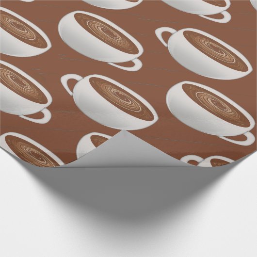 Koffie op koffie cadeaupapier (Hoek)