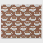 Koffie op koffie cadeaupapier (Vlak)