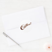 Koffie op koffiegronden - cirkelsticker ronde sticker (Envelop)