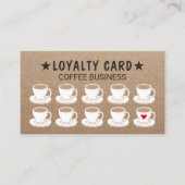 Koffie op koffiewinkel - Cute Cups Rustic Kraft Co Klantenkaartje (Voorkant)