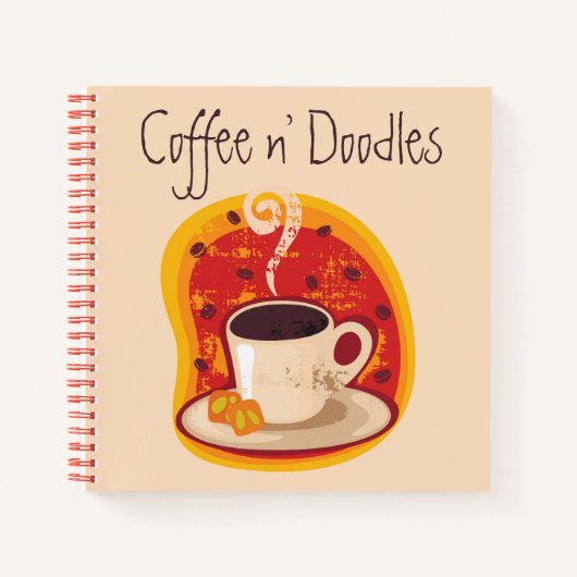 Koffie op Notitieboek van Doodles (Voorkant)