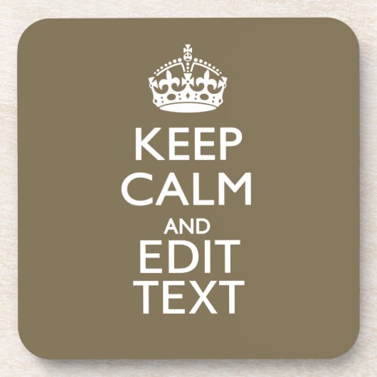 Koffie op toppen kalm houden en gemakkelijk Jouw t Bier Onderzetter (Voorkant)