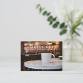 Koffie op Visitekaartje zonder kop (Staand voorkant)