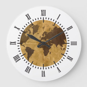 Koffie op Wereldkaart papierstijl Grote Klok
