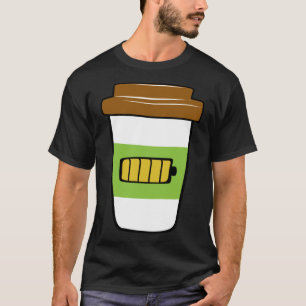 Koffie Opladen Batterij Graphic Plus Size T-shirt