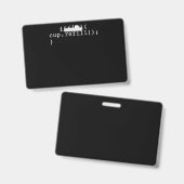 Koffie Opvul Slimme Codeer Software Engineer Badge (Voor- en achterkant)