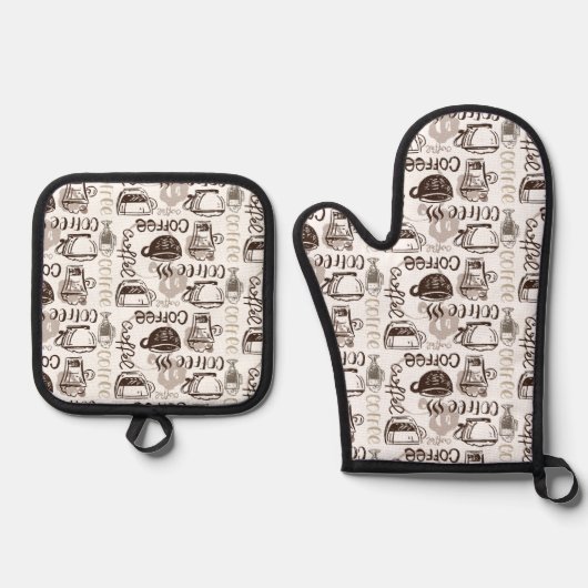 Koffie Ovenwant & Pannenlap Set (Voorkant)