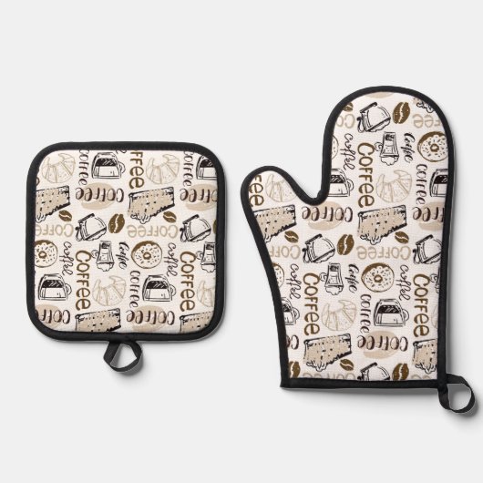 Koffie Ovenwant & Pannenlap Set (Voorkant)