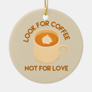 Koffie over liefde keramisch ornament