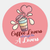 koffie-overs ronde sticker (Voorkant)